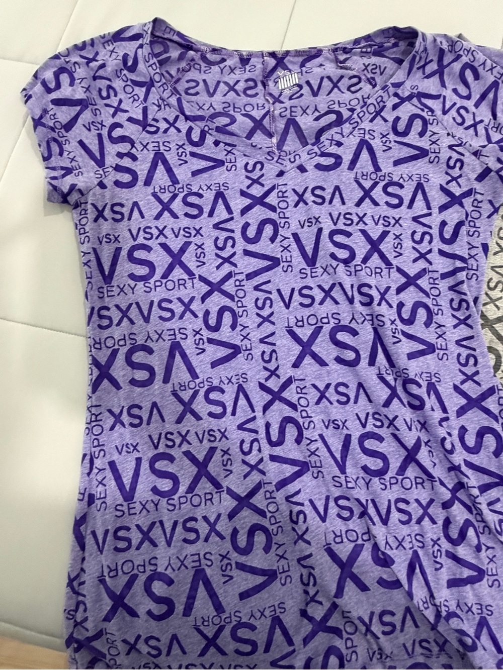 Victoria's Secret Gray & Purple VSX Logo Tee Duo - Picture 3 of 3